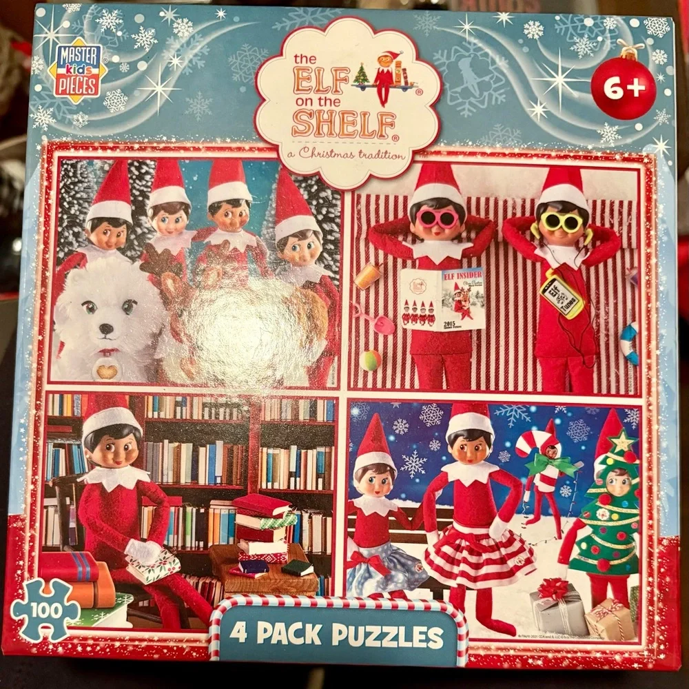 Elf on the‎ Shelf 4 Pack Puzzle Set